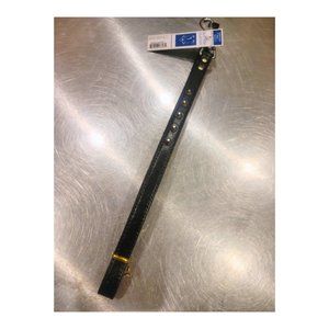 East Side Collection Faux Leather Studded Dog Leash 4' x 5/8" , Black